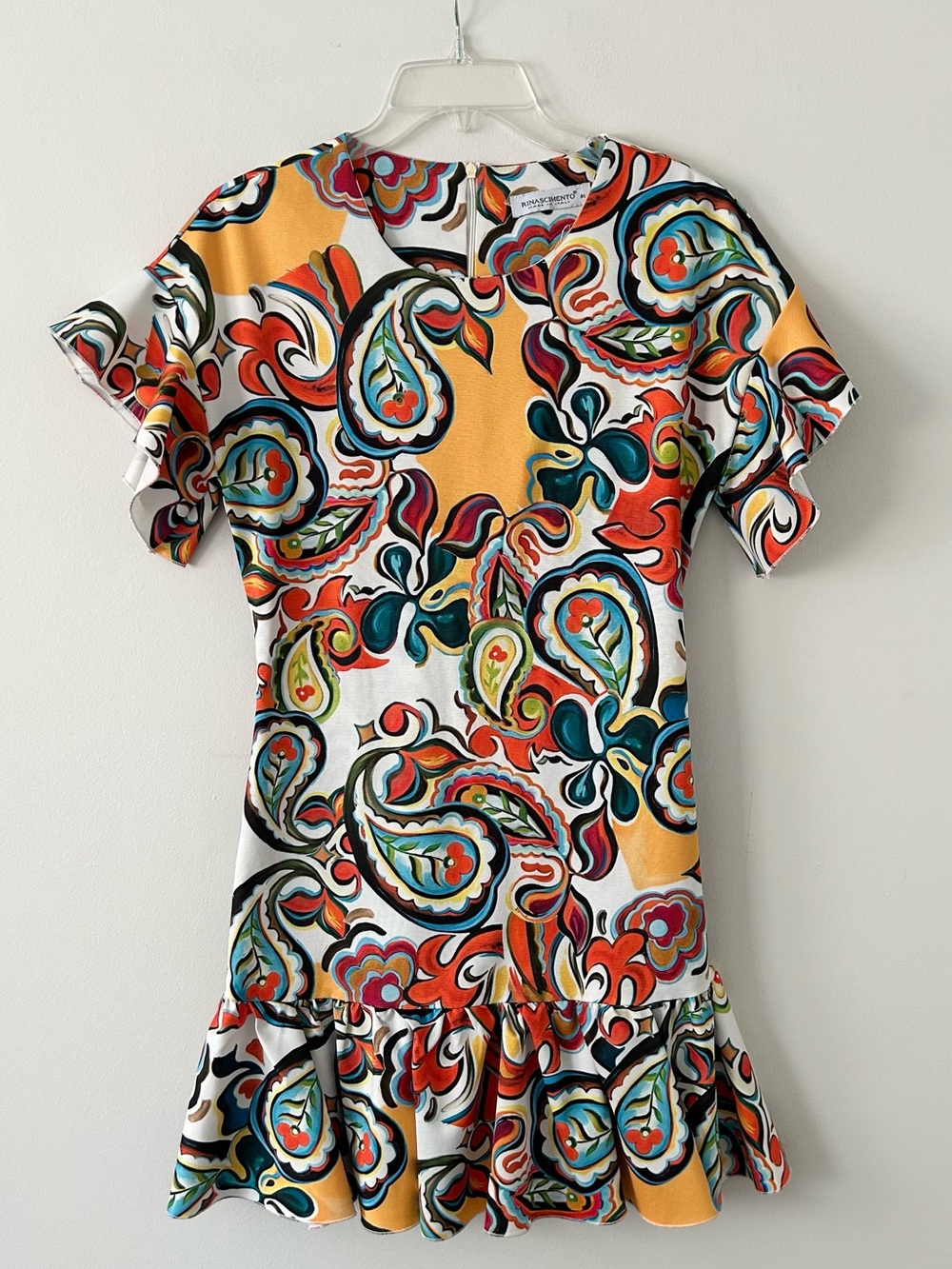 Rinascimento Paisley Ruffle Hem Dress